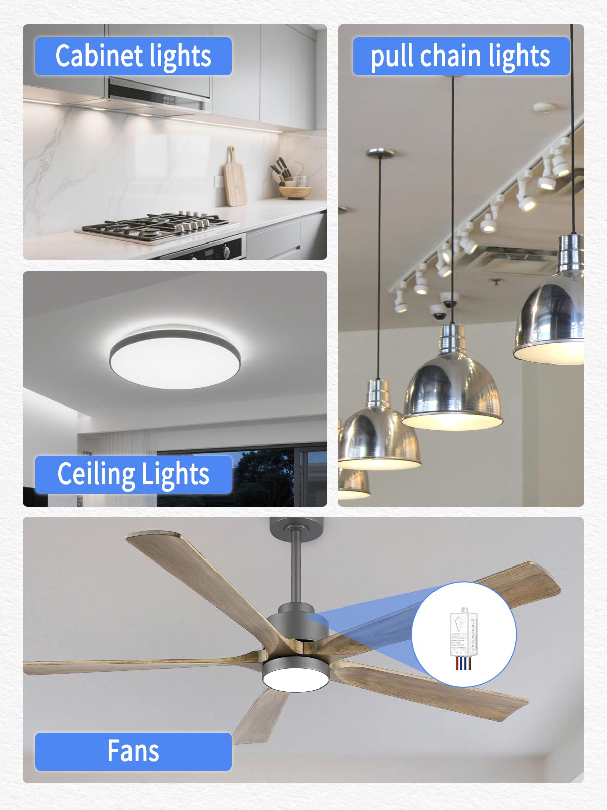 Funkschalter 230V, NineLeaf MiNi Lichtschalter Funk mit Fernbedienung, Einfache Installation, Reichweite der Fernbedienung 100m, IP66 Wasserdicht Tragbarer Kabelloser Schalter für 1000W Lampe 7