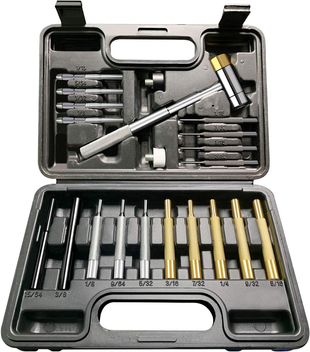 ARTIPOLY Gunsmith tools, 21Pieces Gunsmithing Punch Set and 4 Hammer