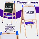 Blue Squid Art Easel for Kids with Paper Rolls 3+ Accessories view 8