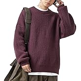 Men's Vintage Grandpa Aesthetic Sweaters Crewneck Knitted Sweatshirt Pullovers Y2K Grunge Clothing Korean Streetwear