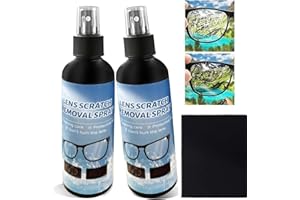 KEHOO 2PCs Lens scratch removal spray, Lens Scratch Remover for Eye glasses, Eyeglass Scratch Remover,Glasses Windshield Repair Fluid
