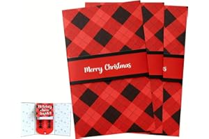 3PCS Handmade Waterfall Christmas Gift Card Booklet, Handmade Christmas Surprise Gift Card Booklet, Pull-Out Christmas Money 