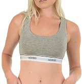 Woxer Boss Bralette for Women &ndash; Wireless, Seamless, Comfortable Racerback &ndash; Soft Modal Workout &amp; Sports Bra, Lounge, Yoga &amp; Sleep Bralette, Everyday Wireless Bra, Heather Grey M