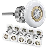 Tirpheety Nylon Garage Door Rollers 10 Pack 2-Inch Wheels 6200ZZ Bearings | 4" stem Quiet Garage Door Wheels Replacement, Quiet &amp; Smooth Operation, Standard Residential Garage Doors