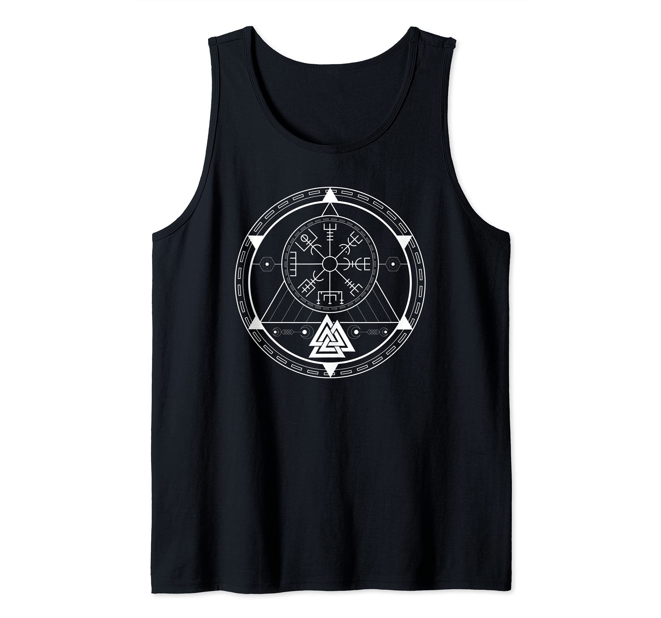 Celtic Viking Compass Vegvisir Rune Nordic Symbol Valknut Tank Top
