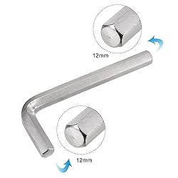uxcell 12mm Hex Key Wrench, L Shaped CR-V Repairing