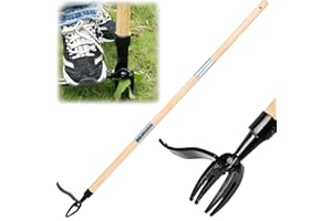 Yoshime Weed Pulling Tool，Stand up Weed Puller Tool，Gardening Manual Tool Weed Tool，True Beech Wood Material，Weeder Tool for Garden. (Pine)