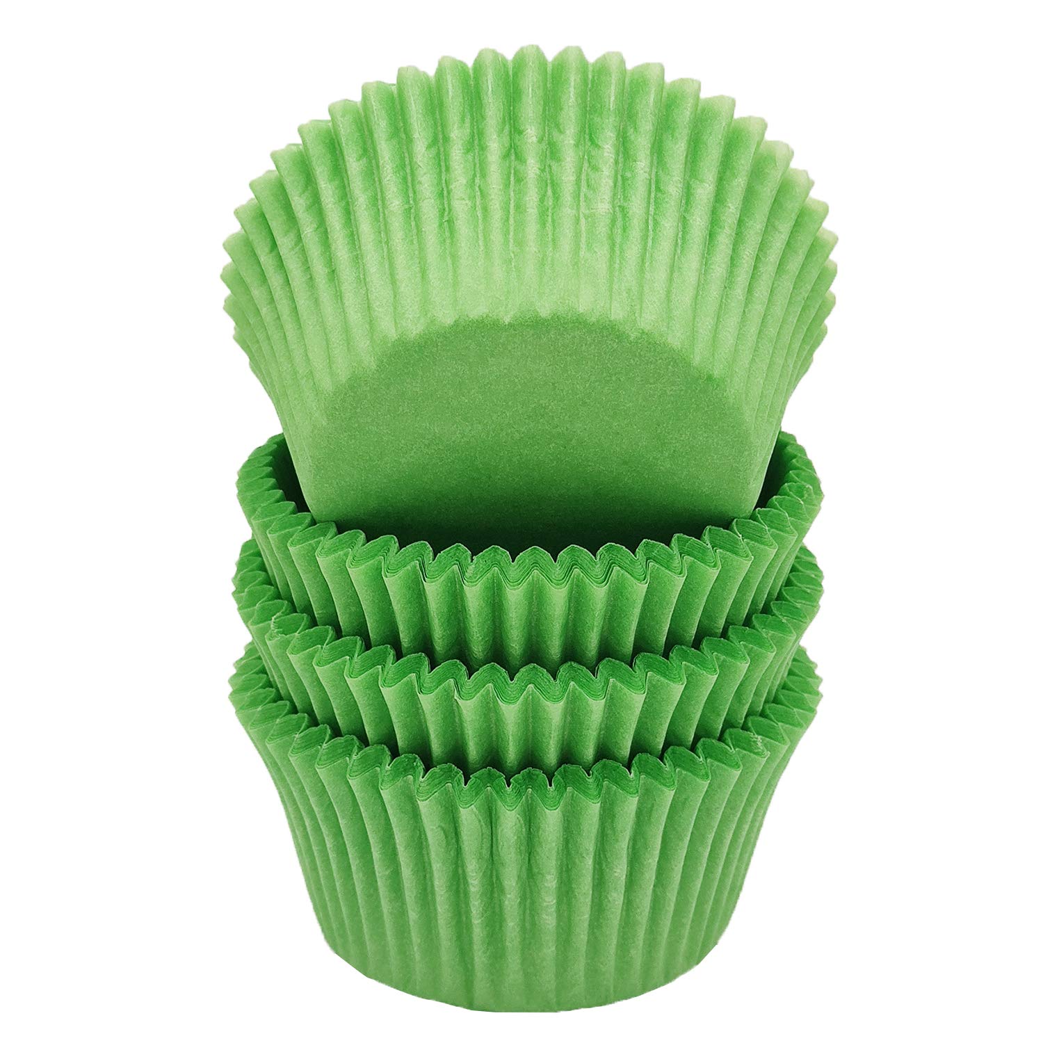 Mombake Premium Green Greaseproof Cupcake Cases Muffin Paper Baking Cups Standard Size, 100-Count
