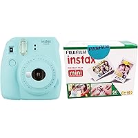 Fujifilm Instax Mini 9 Instant Camera (Ice Blue) with Film (60 Shots)