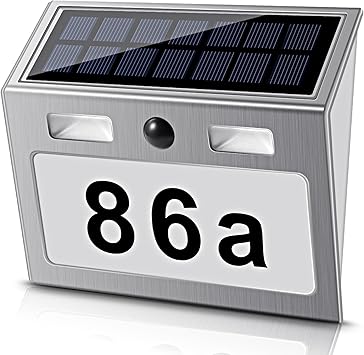 Solar Beleuchtete Hausnummer Mit 7 Leds Echtpower Solar Hausnummer Solar Hausnummerleuchte Mit Dammerungsschalter Bewegungsmelder Aus Edelstahl Umweltfreundlich Weiss Amazon De Baumarkt