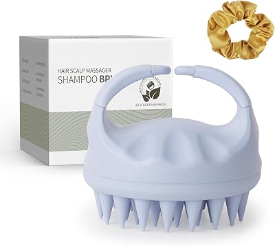 Sndyi Scalp Massager Shampoo Brush Silicone Bristles Sky Blue