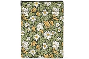 NGZS Botanical Book Sleeve, Classic Flower Book Covers for Paperbacks, Floral Book Pouch Book Protector, Book Lovers Gifts for Women Girls Readers, Book Accessories Book Club Gifts Christmas Birthday Gifts