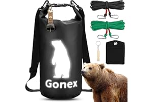 Gonex Bear Bag 10L with Bell Whistle Bear Canister for Backpacking Ultralight Waterproof Food Storage Bag for Hiking, Outdoor, Camping, Fishing, Kayaking