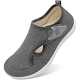 LeIsfIt Womens Slippers Wide Diabetic Shoes Adjustable Arthritis Edema House Shoes Indoor Outdoor Slippers