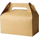 Lorpect Treat Boxes 30 Pack Brown Kraft Paper Gable Gift Boxes - Goodies Favor Box for Kids' Birthday Party, Wedding, Baby Sh