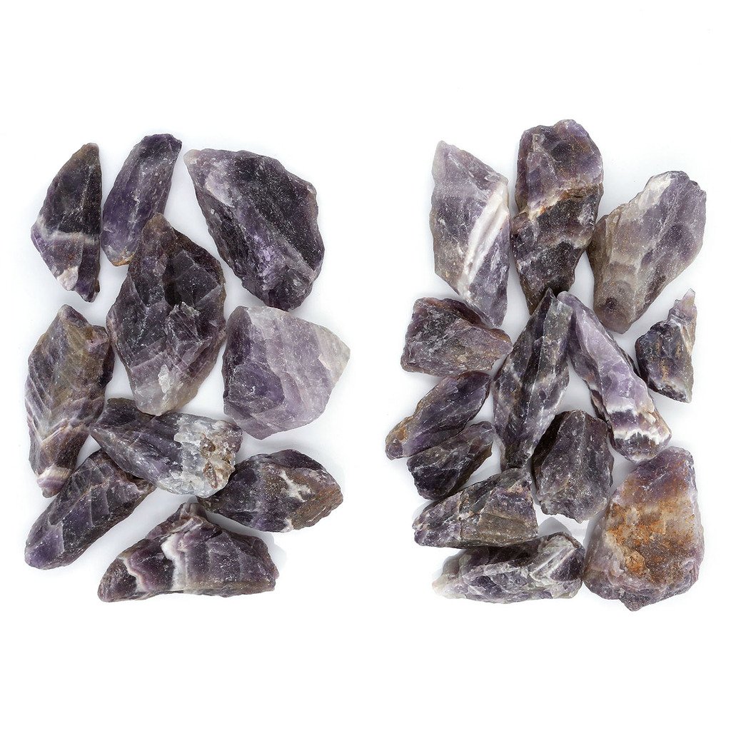 Top Plaza 0.6lb Bulk Rough Chestnut Amethyst Crystal Natural Raw Reiki Chakra Healing Crystal Mineral Gemstones Specimen Decoration