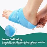 Welnove Moisturizing Heel Socks 2 Pairs Aloe Gel Lining Foot Care view 3