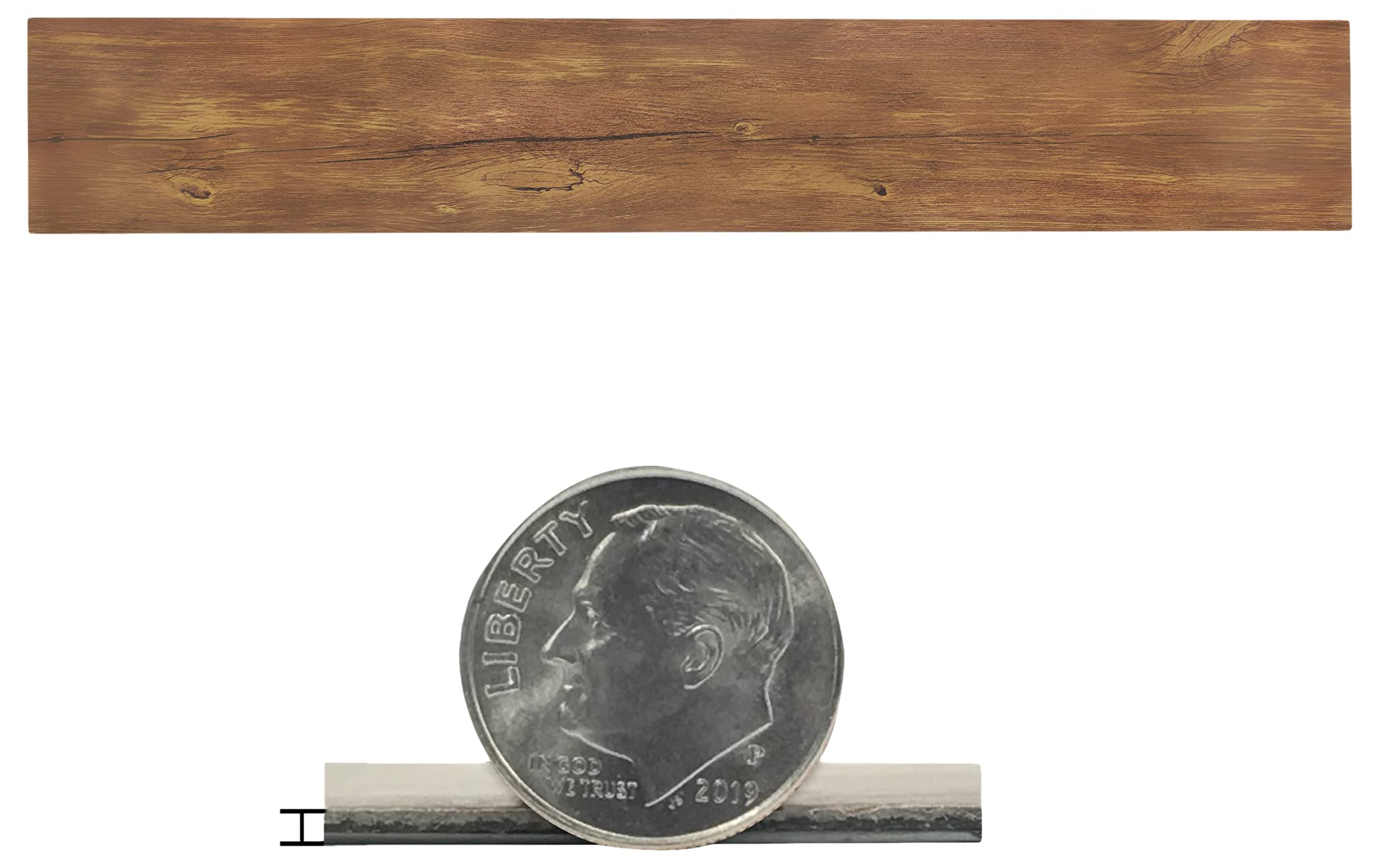 ACHIM Achig Home Furnishings VFP1.2SD10 Home Furnishings Nexus 1.2Mm Vinyl Floor Planks, 6 Inches x 36 Inches, Saddle,