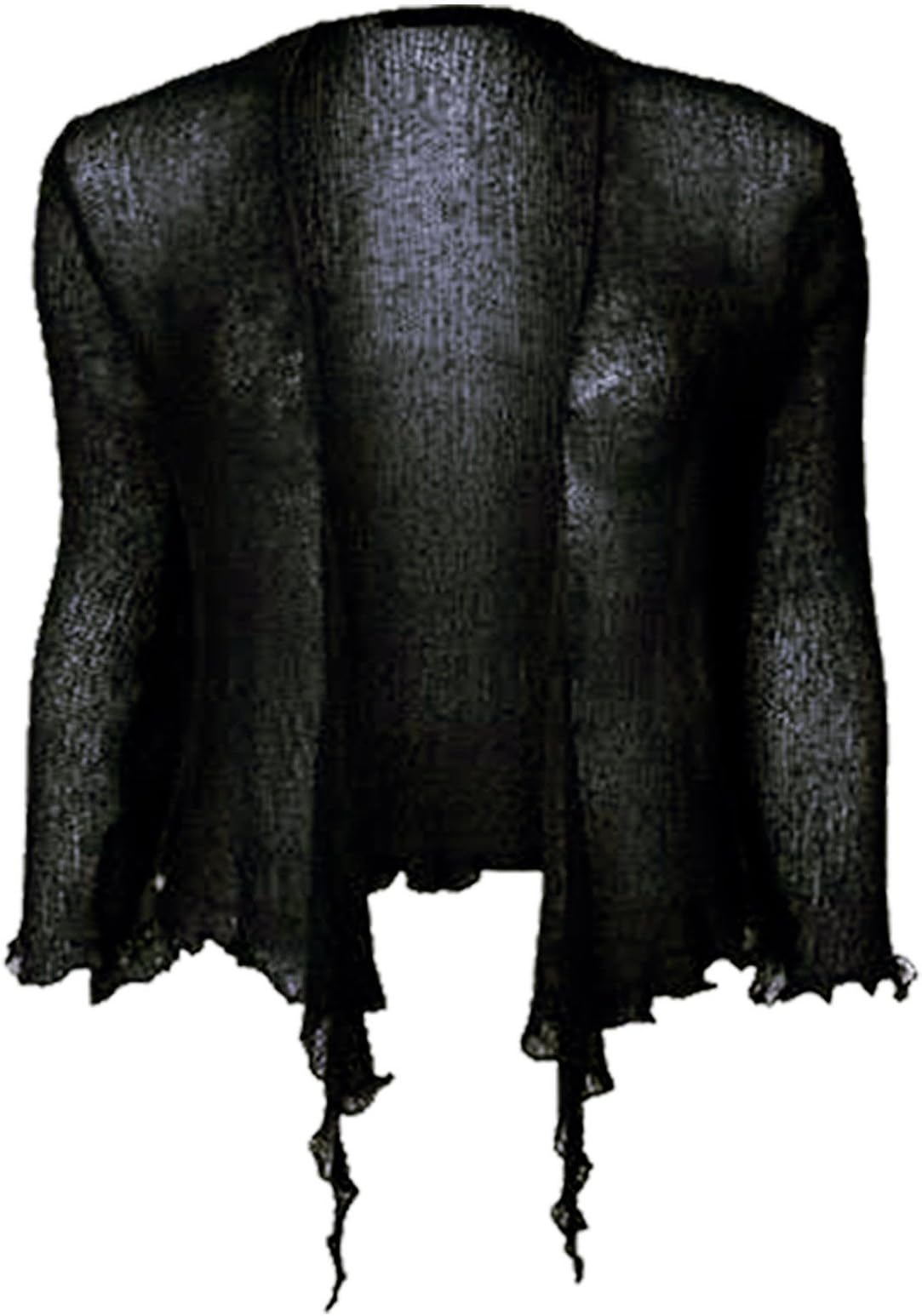 Joe Stylish Women Ladies Girls Cropped Bolero UK Standard One Size Stretchy Tie Up 3/4 Sleeve Front Fine Knit Shrug Top
