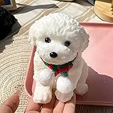 Cute Taba Squishy Dog, Squishy Dog Stress Relief Toy for Adult/Kids, Handmade Soft Teddy Dog Design, Perfect Squeeze Toys Gift for Relaxation and Fun (Teddy A)