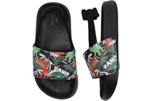 Otojaku Kids Flip Flops Sandals Toddler Boys Girls Sequin Slides Shower Beach Pool Shoes Slip on Summer Slippers with Back Strap
