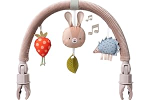 Taf Toys Arch | Ideal for Infant & Toddlers, Fits Stroller & Pram, Activity Arch with Fascinating Toys, Stimulates Baby’s Senses and Motor Skills Development, Easier Outdoors (Musical Bunny Arch)