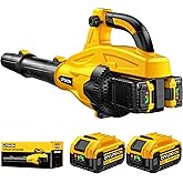LITEKON Leaf Blower Cordless, Brushless 700CFM & 13 Speed Modes, Electric Cordless Leaf Blowers with 2 x 5.0Ah Batteries and 