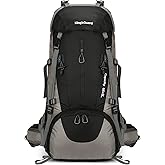 HongXingHai 70L Camping Hiking Backpack with Rain Cover Waterproof Backpacking Backpack for Hiking Treeking Climbing Outdoor
