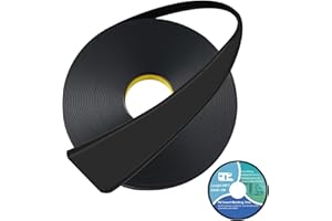 Ecmln RV Insert Molding Trim, 1 Inch RV Trim Molding Exterior,Heavy-Duty Vinyl Travel Trailer Insert Trim,UV-Resistant Vinyl RV Corner Molding for RV Camper Accessories (Black)