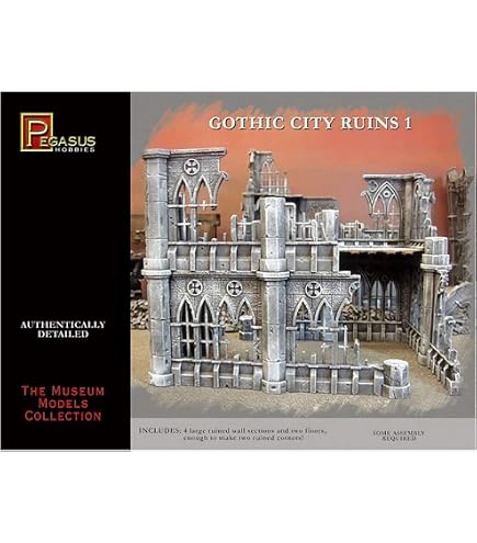 Pegasus Spiele -28mm Hist. Ruinen von Gotischen Gebäuden, Resin Gothic