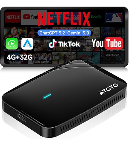 Amazon.com: ATOTOSELECT Wireless CarPlay&Android Auto Adapter