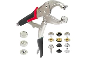 REXHUBRO Heavy Duty Snap Tool for Boat Covers - Setter Pliers Kit With 60 Sets 15mm Stainless Fasteners for Canvas