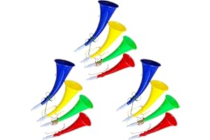 Bulk Pack of 12 Assorted Blowing Horns Sports Party Supplies for Crowd Cheering at Game and Parties Random Color Horns