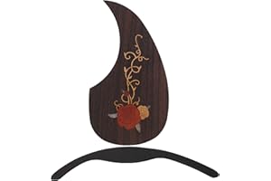 HOMESWITCH Rosewood Guitar Protective Pickguard With Acoustic Ebony Arm Rest Parts
