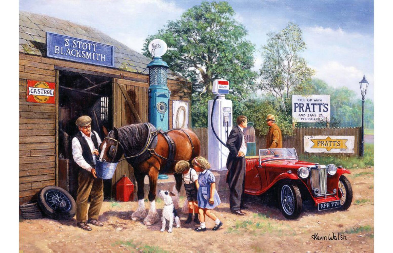 Kevin Walsh K33005 Nostalgia Taking on Fuel 1000 Piece Jigsaw Puzzle, Multicoloured, 16 year70 x 50 cm s