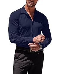 COOFANDY Men's Muscle Fit Dress Shirts Stretch