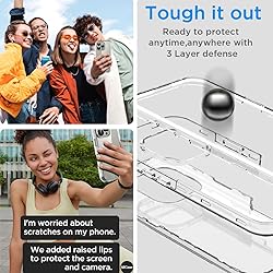 AICase for iPhone 16 Pro Clear Case(6.3"),Heavy