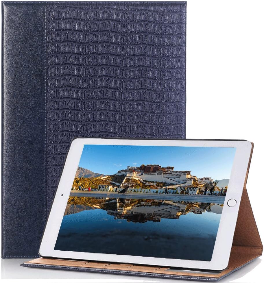 Case for iPad Pro 10.5 Cover, TechCode Luxury Book Style Folio Case Cover Stand Magnetic PU Leather with Smart Auto Sleep/Wake Feature Case Cover for Apple iPad Pro 10.5 Inch Navy(Blue, iPad Pro 10.5)