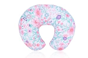 Cloele Nursing Pillow Cover - Botanical Floral Leaf Baby Pillow Cover,Breast Feeding Pillow Slipcovers for Women,Ultra Soft Breathable Infant Nursing Pillowcase for Newborn,Fits Most Nursing Pillows