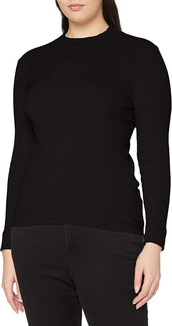 Damart Women's TEE Shirt Manches Longues COTE Richelieu COL MONTANT-56681 Underwear, Black, XL 