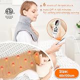 Mia&Coco Electric Heating Pad 60x100cm Back Neck Shoulders Auto-Off 6 Heat view 3