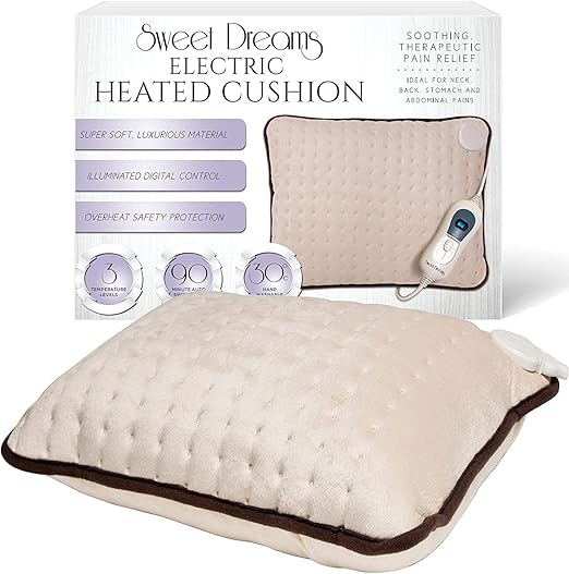Sweet Dreams Electric Heated Cushion/Pillow/Heat Pad for Back Pain
