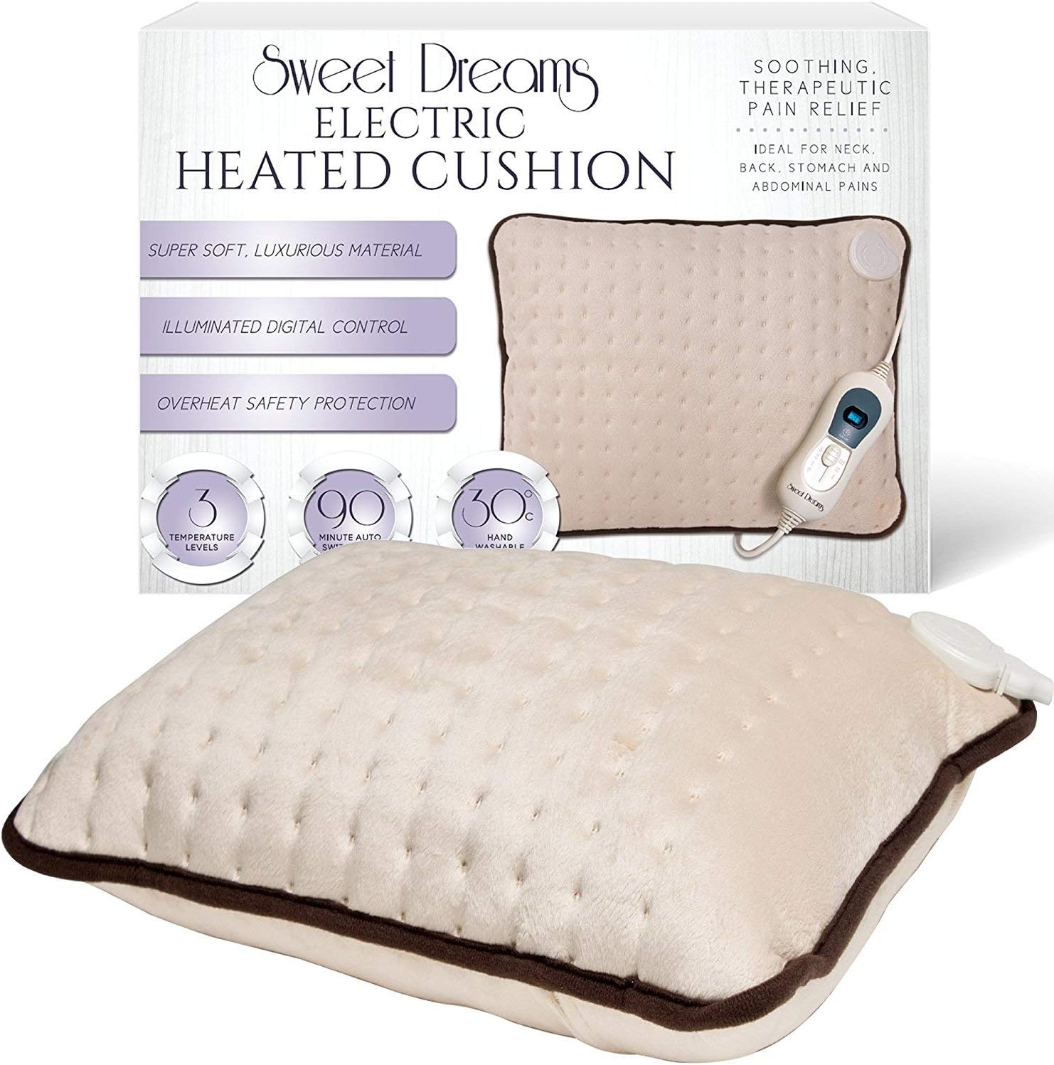 Sweet Dreams Electric Heated Cushion/Pillow/Heat Pad for Back Pain