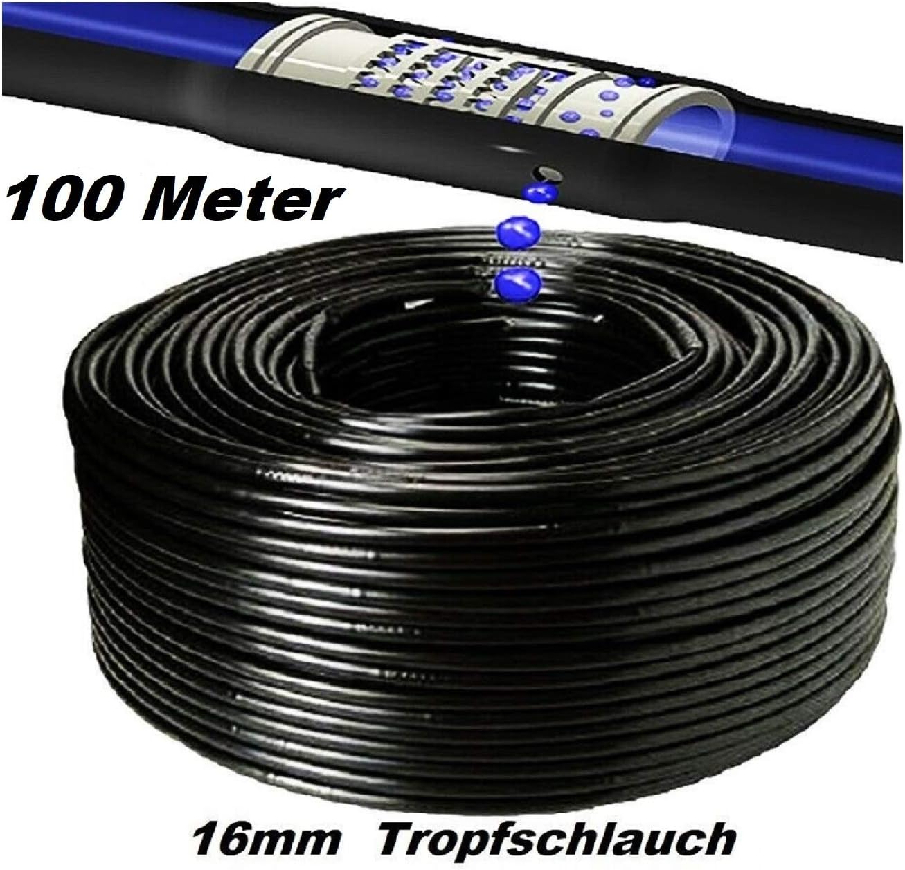 Drip Hose Drip Pipe 16 mm Drip Distance 33 cm Garden Irrigation Pipe