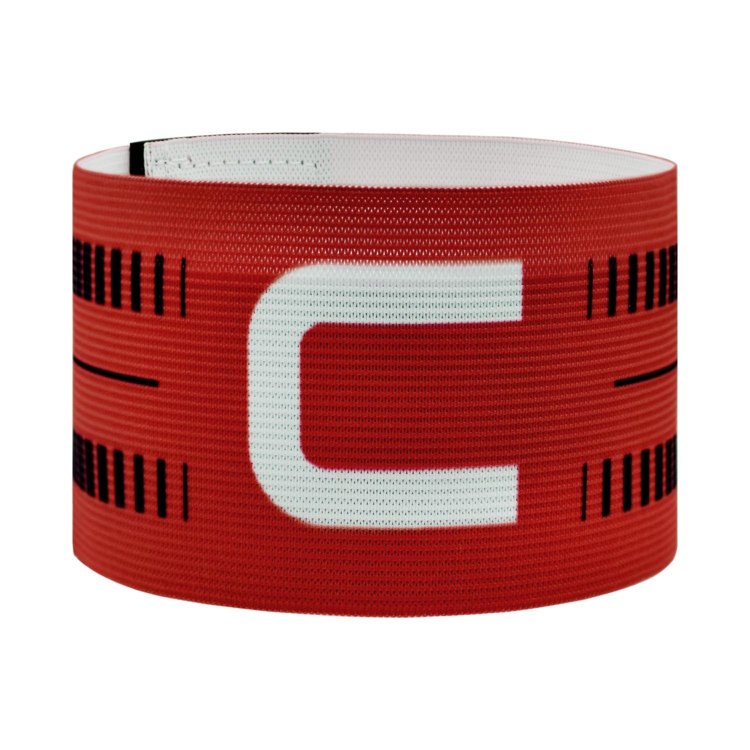 Mezeic Unisex Captain Armband - Red, One Size Fits All - Soccer, Basketball, American Football, Other Team Sports - Youth and Adults, Both Genders, Team Captains, Sports Enthusiasts