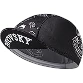 Bikingbros Black Cycling Cap - Polyester Funny Cycling Hat-Under Helmet - Cycling Helmet Liner Breathable&Sweat Uptake