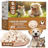 Freeze Dried Chicken Dog &amp; Cat Treats, Single Ingredient, High Protein 300g | Single ingredient chicken breast, no additives, high protein, for all breeds and ages, ideal for training, topping or rewards