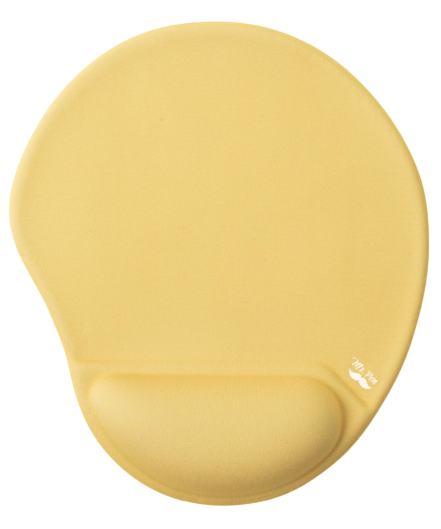 Photo 1 of Mr. Pen- Ergonomic Mouse Pad with Wrist Rest, Yellow Breathable Fabric with Memory Foam Cushion, Non-Slip Rubber Base, Gel Mouse Pad with Wrist Support
