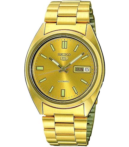Amazon.com: SEIKO 5 Automatic Gold Dial Men's Watch SNK574J1