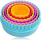 Cookie Biscuit Cutter Set, Two Side Cookie Cutters Plastic Set Multi-size Cake Fruit Vegetable Shapes Cutter Random color (Ro